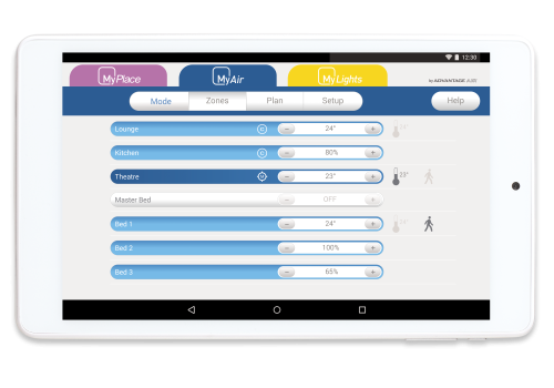 iEnergi - MyAir 8Tablet Front Zones